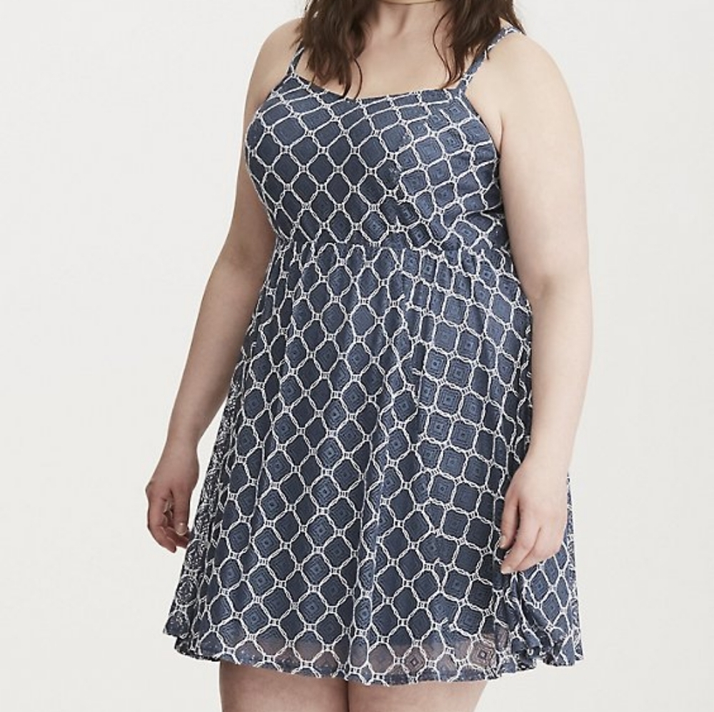 Torrid 1X Lace Skater Dress